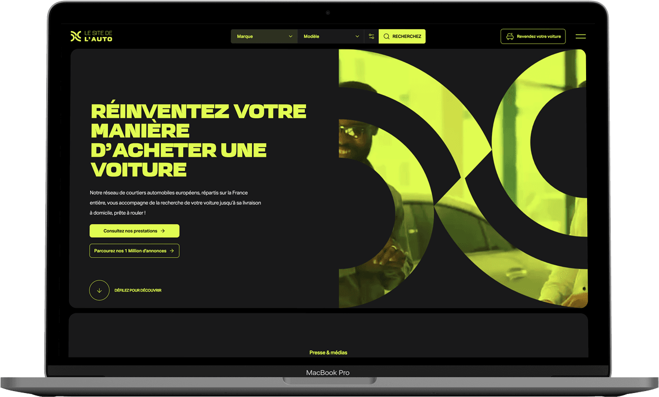 screenshot of site de l'auto homepage